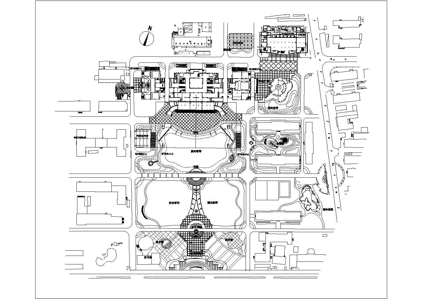 某大学校园CAD建筑规划设计图纸