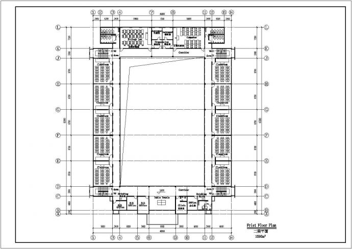 某学校32个班中学方案CAD建筑设计施工图_图1