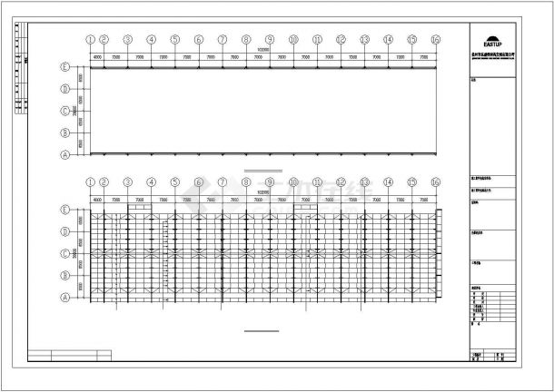 滁州市某大型花岗石雕刻厂单层钢结构厂房全套建筑设计CAD图纸-图一