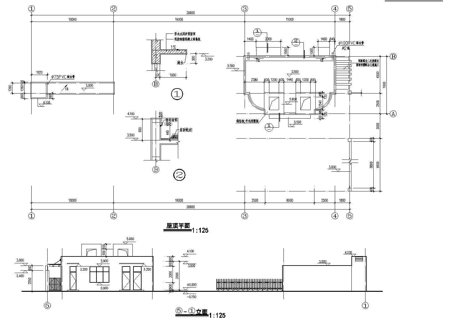 某厂区入口大门CAD结构设计全套施工图