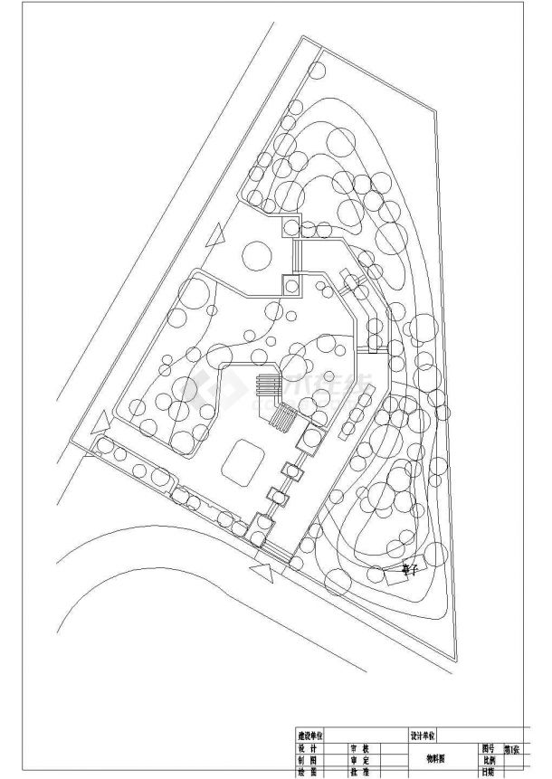 某房地产小区小公园CAD景观设计施工图纸-图二