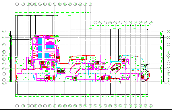 深圳某商场电影院CAD设计施工平面图