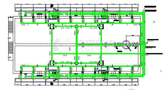 安徽某工程UASB池全套cad施工设计图纸-图二