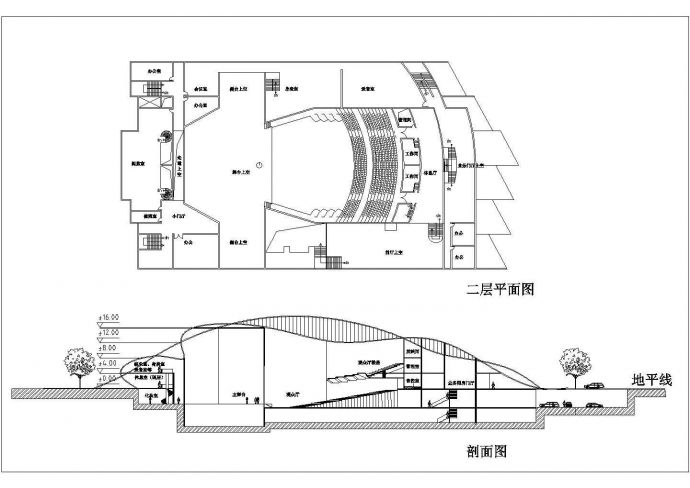 某大型电影院设计CAD室内装修方案_图1