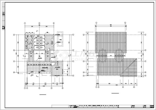 某景区仿古厕所CAD整套建筑设计图纸-图一