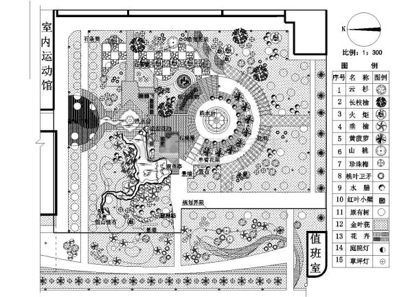 西安某文化广场CAD平面规划设计图纸-图一