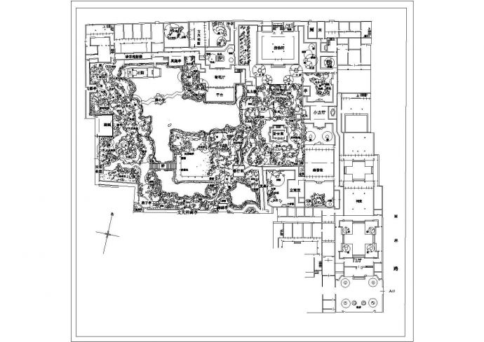 某苏州园林之狮子林CAD设计图纸_图1