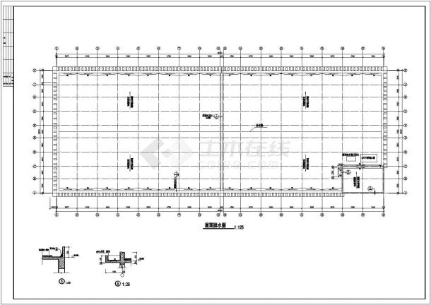 青岛市某电子厂1.2万平米6层框架结构加工厂房全套建筑设计CAD图纸-图二
