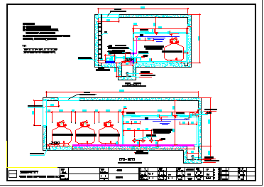 逆流式泳池水处理方案cad设计施工图-图一