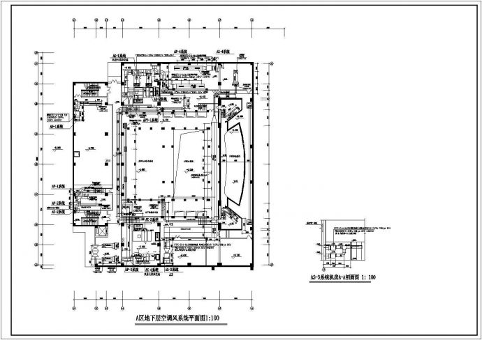 某大型商场综合建筑空调及通风排烟系统毕业设计CAD资料_图1