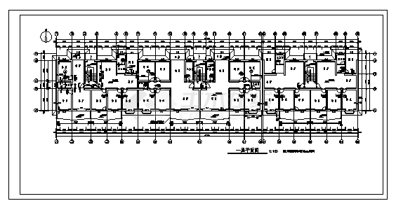 4038平方米五层带阁楼小区住宅楼建筑施工cad图(带地下室设计图，共九张)-图一