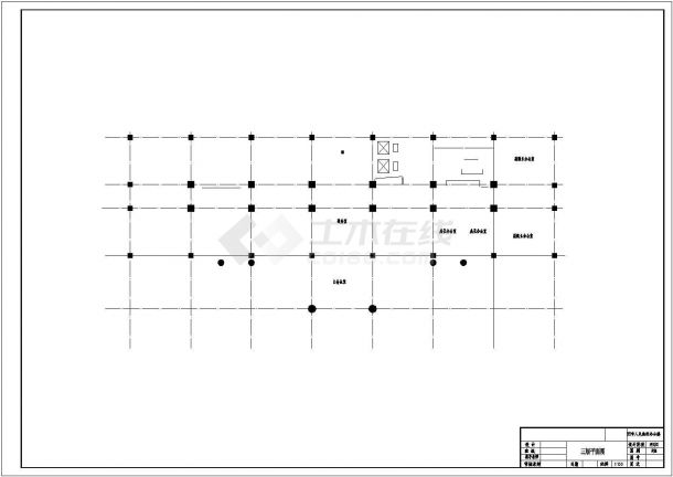 某八层框架办公楼工程招标设计完整CAD资料（计算书、结构图纸）-图二