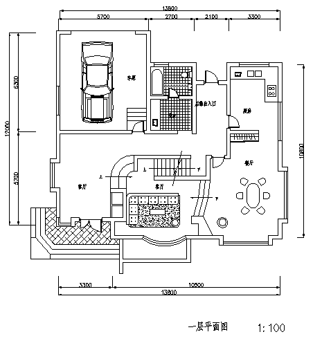 二层带地下室住宅建筑施工cad图，共七张-图二