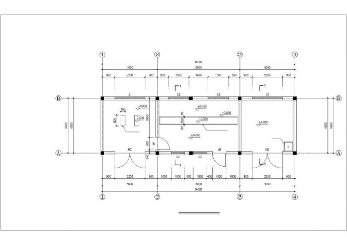 某地小型配电房建筑设计CAD图纸_图1