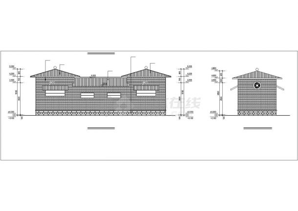 某地小型配电房建筑设计CAD图纸-图二