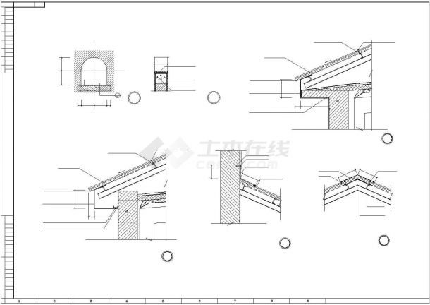 某地坡屋顶水泵主房设计施工CAD图-图二