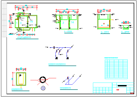 某污水处理站BAF工艺cad设计施工图