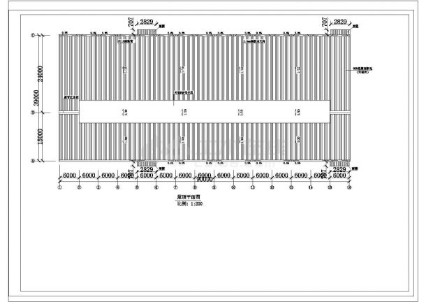 昆山市某电力设备厂单层轻钢门式结构厂房建筑设计CAD图纸（90x39米）-图一