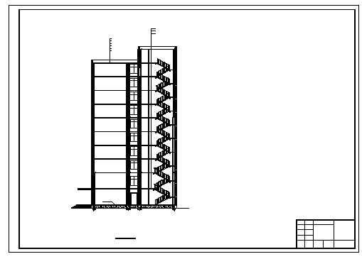 办公楼设计_某十层框架结构办公楼建筑设计cad图(含计算书，毕业设计)_图1