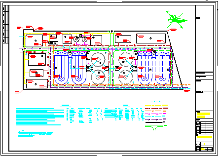 某城市污水处理厂全套cad设计施工图（卡鲁赛尔氧化沟工艺）-图二