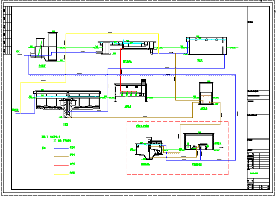 某城市污水处理厂全套cad设计施工图（卡鲁赛尔氧化沟工艺）