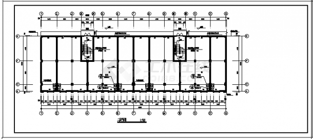 6层带阁楼砖混结构商住楼建筑施工cad图，共十三张-图二