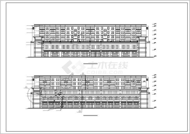 某6层商住综合楼建筑CAD图纸-图二