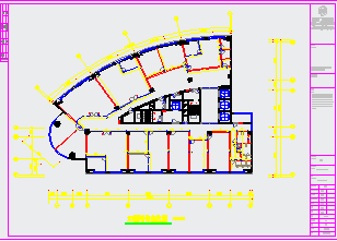 鹏宇实业办公空间施工建筑设计cad图,共十八张-图二