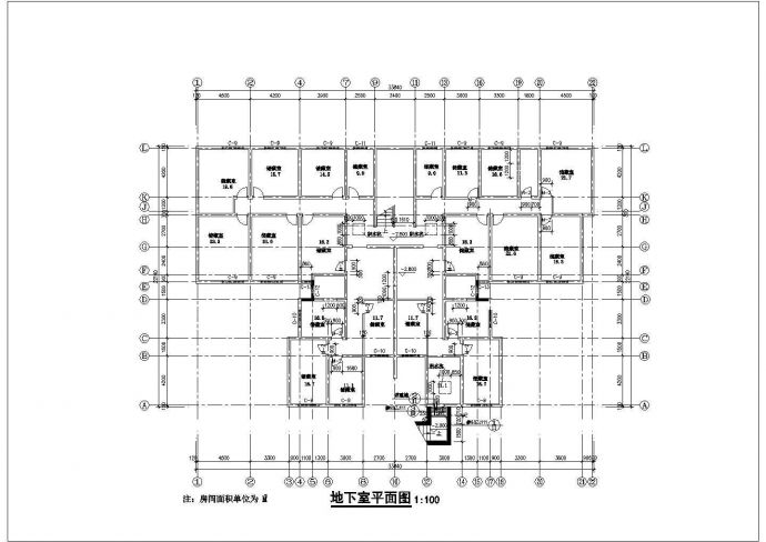 某6层住宅楼建筑平面设计图纸_图1