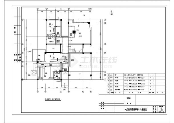高档别墅和会所详细空调设计CAD图纸-图二