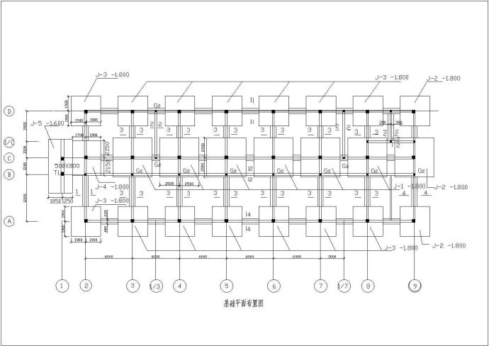 某三层框架结构办公楼工程设计完整CAD资料（计算书、结构图纸）_图1