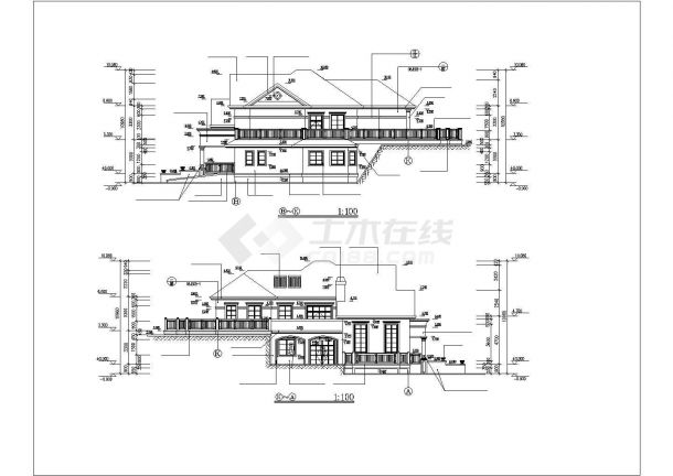 某二层山庄别墅工程设计完整CAD资料（计算书、结构图纸）-图一