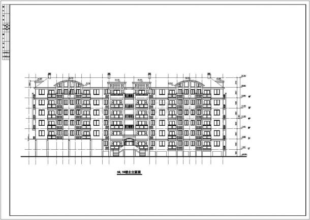 某多层住宅楼建筑方案CAD设计图-图二