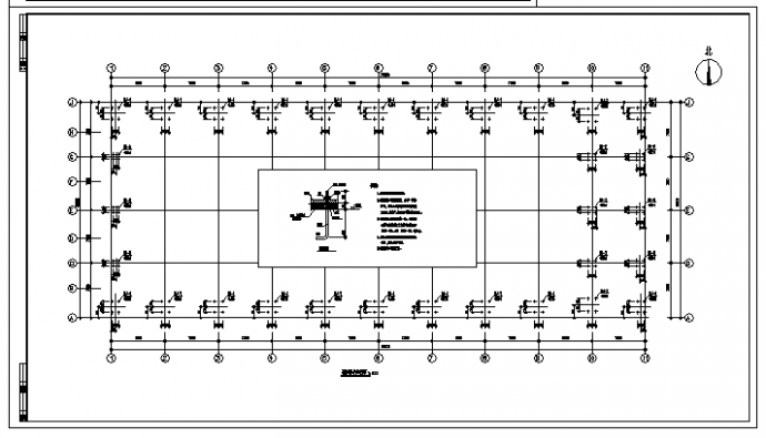 30米跨门刚结构厂房全套施工cad图,共十二张_图1