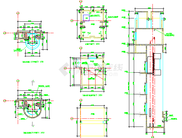 某酒店观光电梯CAD设计详图-图一