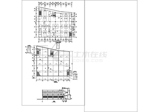 某长34.7米宽32.9米，2层菜市场CAD建筑扩初图【平立剖】-图一