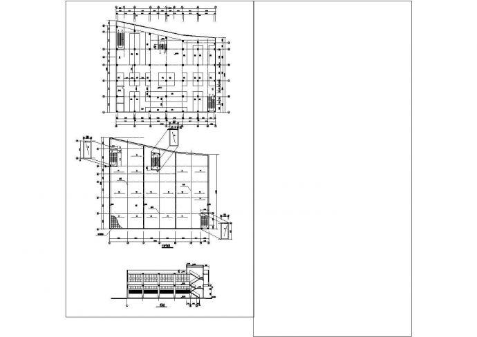 某长34.7米宽32.9米，2层菜市场CAD建筑扩初图【平立剖】_图1