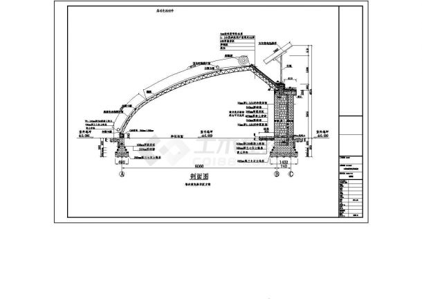 某现代农场温室大棚CAD建筑设计施工图-图一