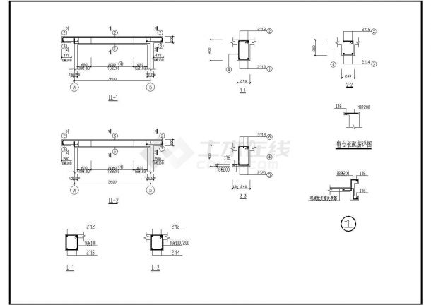 某新厂东大门CAD结构建筑设计完整施工图-图二