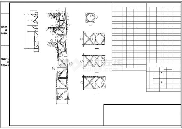 铁塔组装剖面CAD参考图-图二