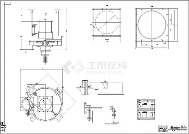 某标准型号DK18开式圆盘给料机设计施工完整CAD图纸-图二