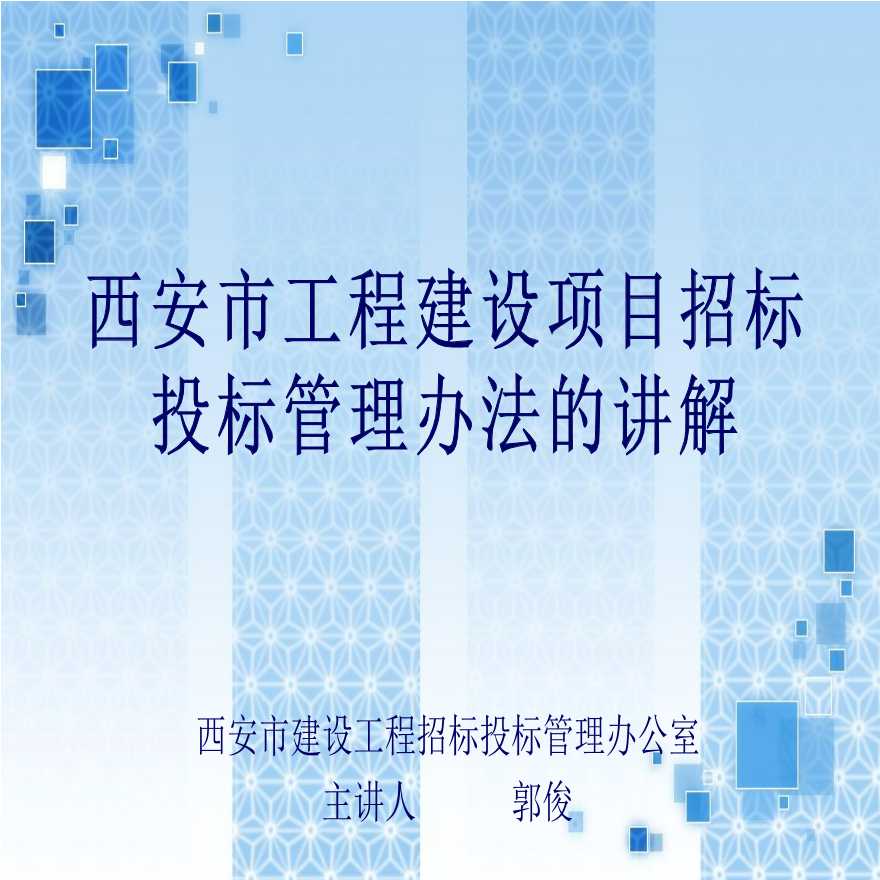 【西安】工程建设项目招标投标管理办法（共73页）