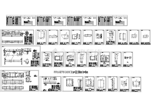 某标准型号5T电动单梁起重机全套设计施工完整CAD图纸-图一