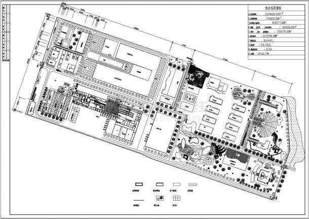 某地区大型厂区绿化种植规划布置平面CAD设计施工完整图纸-图一