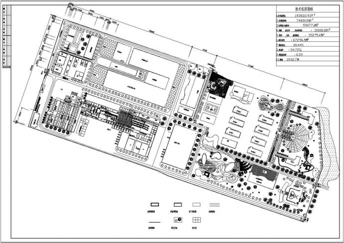 某地区大型厂区绿化种植规划布置平面CAD设计施工完整图纸_图1