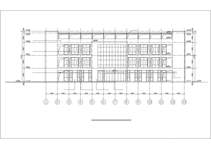 佛山市某皮鞋厂3900平米3层框架结构加工车间建筑设计CAD图纸_图1