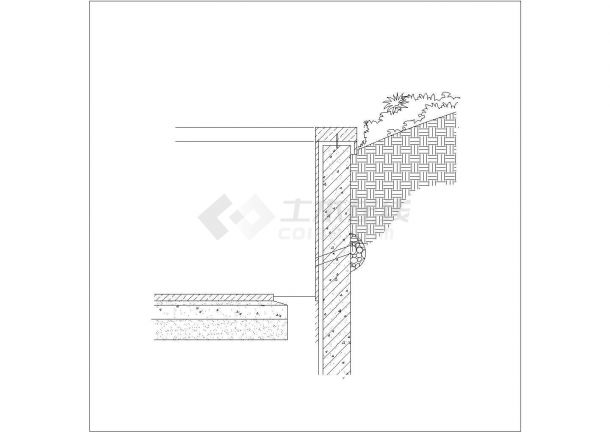 经典园林挡土墙设计cad施工详图（标注详细）-图二