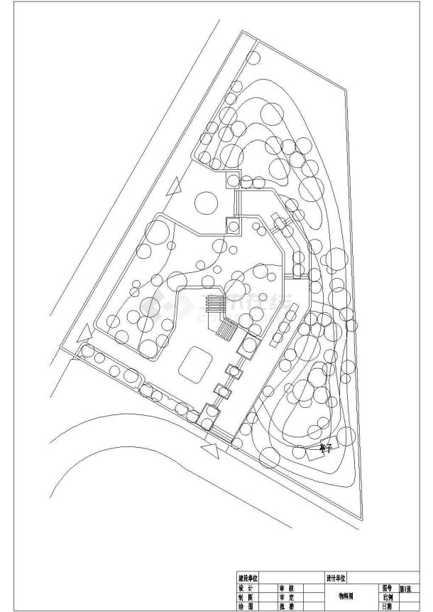 某房地产小区小公园绿化规划设计cad全套施工图-图一