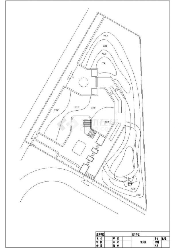 某房地产小区小公园绿化规划设计cad全套施工图-图二