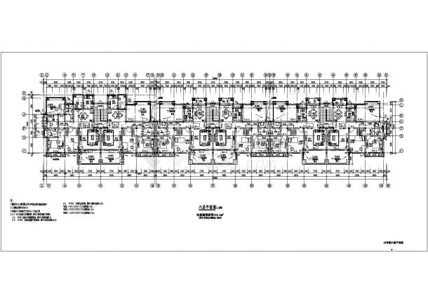 3381.54平米六层砖混住宅楼施工组织设计CAD施工图-图二